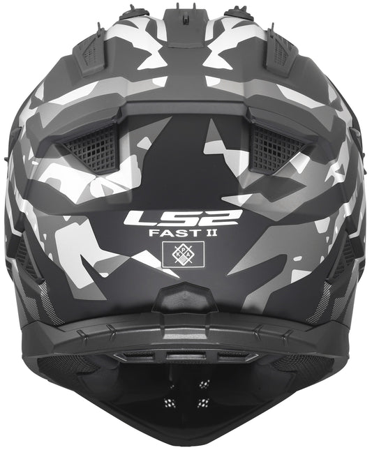 LS2 MX708 Fast II Grotesk Zwart/Grijs/Wit Crosshelm ECE 22.06 – foto 2