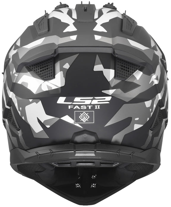 LS2 MX708 Fast II Grotesk Zwart/Grijs/Wit Crosshelm ECE 22.06 – foto 2