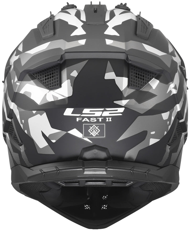 LS2 MX708 Fast II Grotesk Zwart/Grijs/Wit Crosshelm ECE 22.06 – foto 2