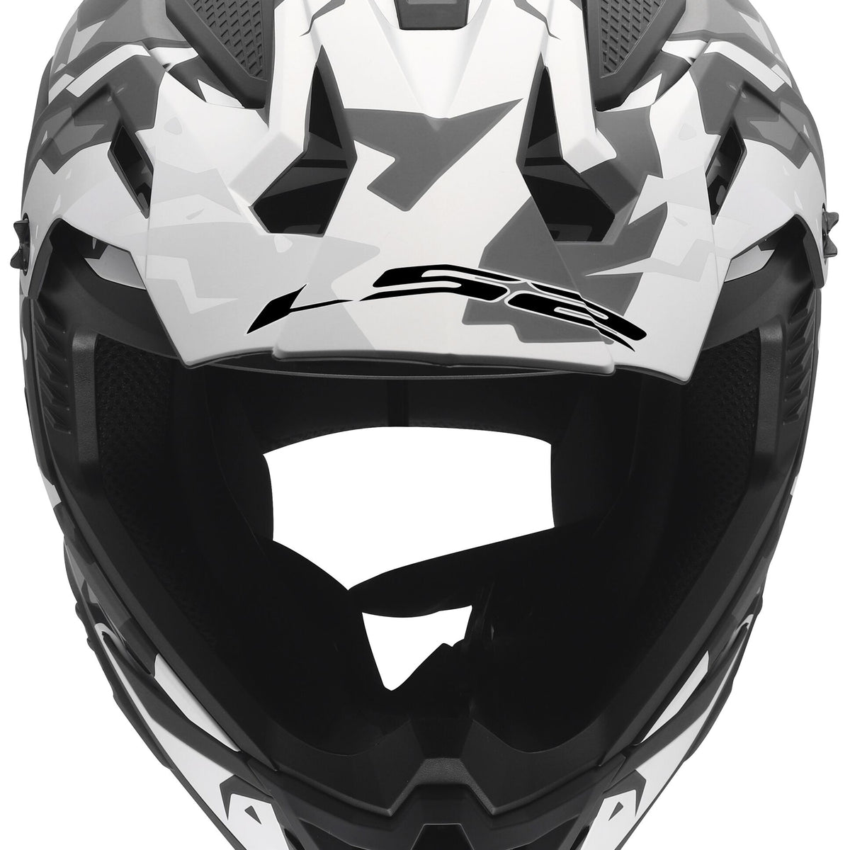 LS2 MX708 Fast II Grotesk Zwart/Grijs/Wit Crosshelm ECE 22.06 – foto 3