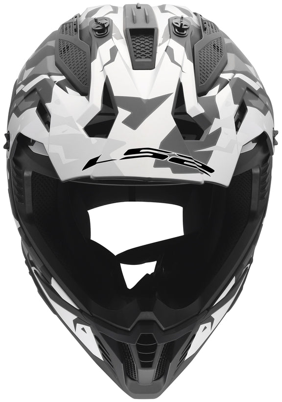 LS2 MX708 Fast II Grotesk Zwart/Grijs/Wit Crosshelm ECE 22.06 – foto 3