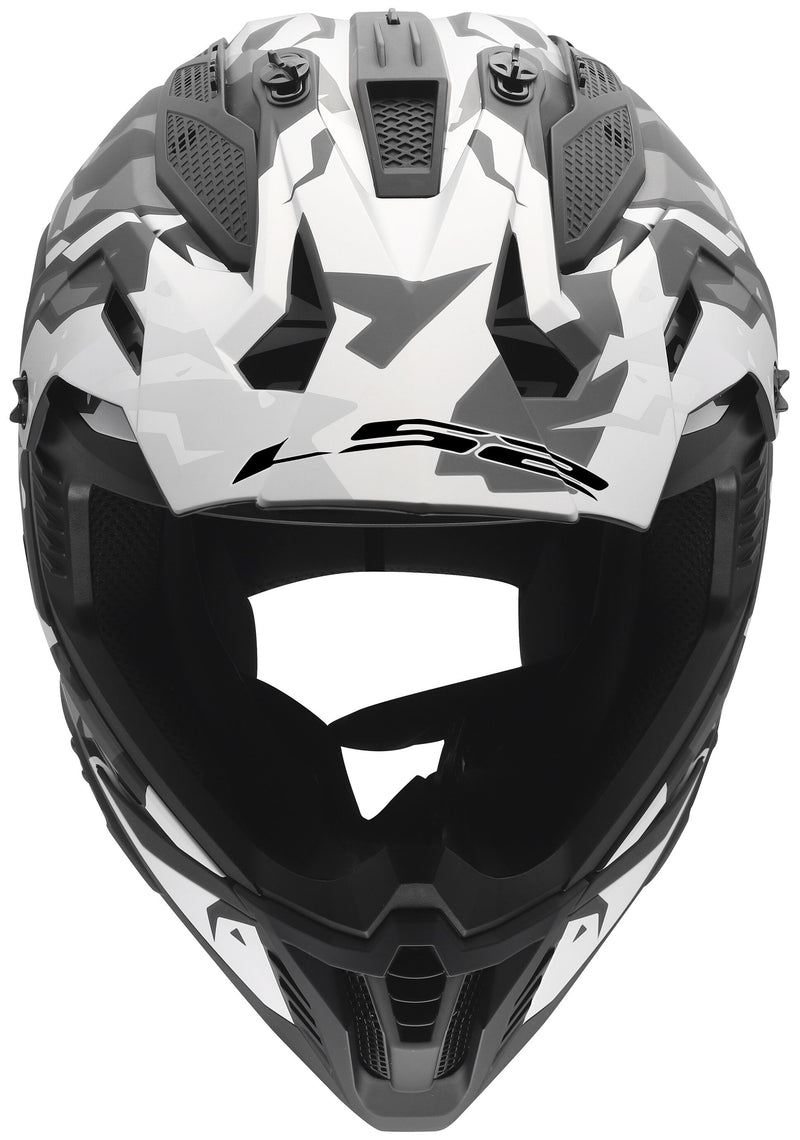 LS2 MX708 Fast II Grotesk Zwart/Grijs/Wit Crosshelm ECE 22.06 – foto 3