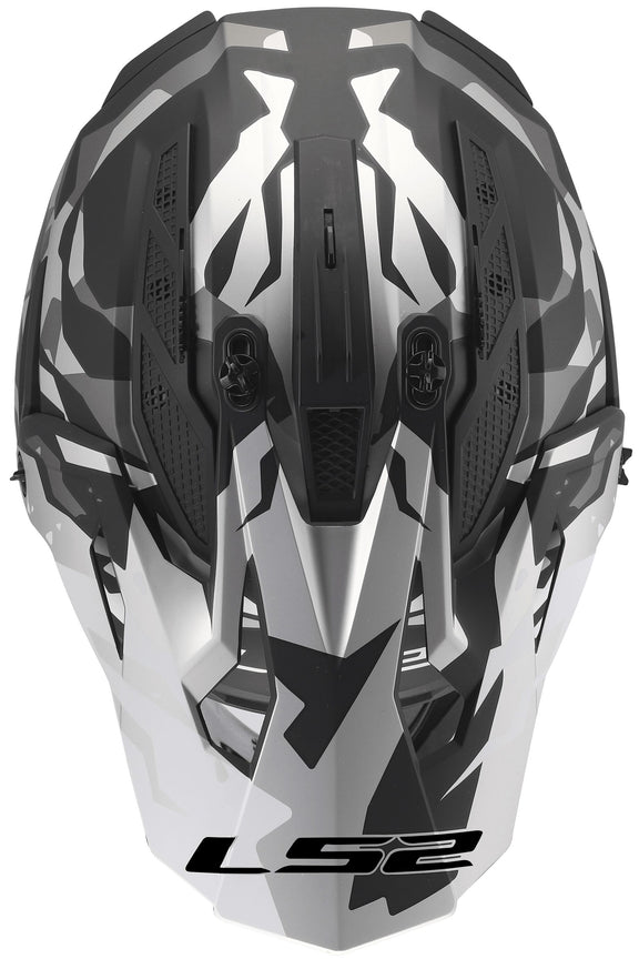 LS2 MX708 Fast II Grotesk Zwart/Grijs/Wit Crosshelm ECE 22.06 – foto 4