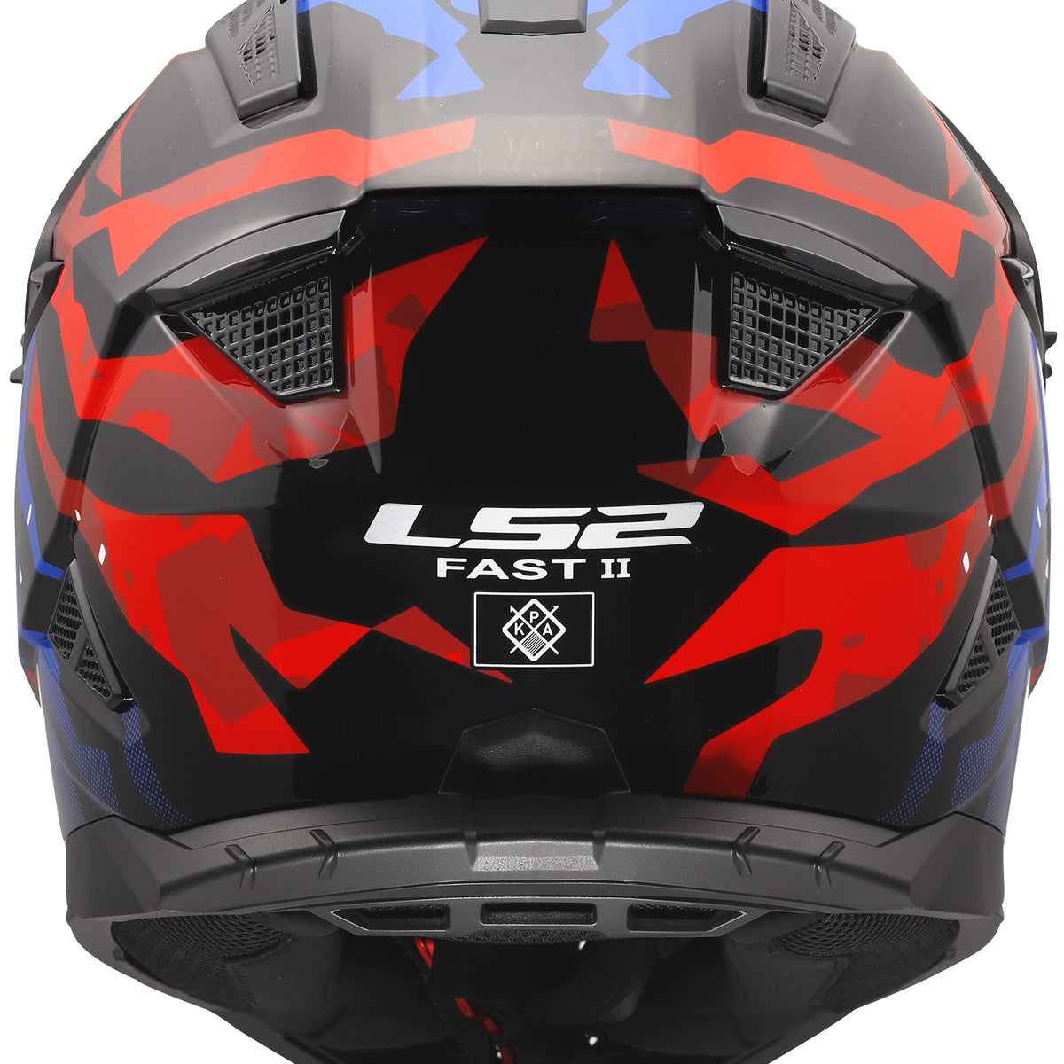 LS2 MX708 Fast II Grotesk Grijs/Blauw/Rood Crosshelm ECE 22.06 – foto 2