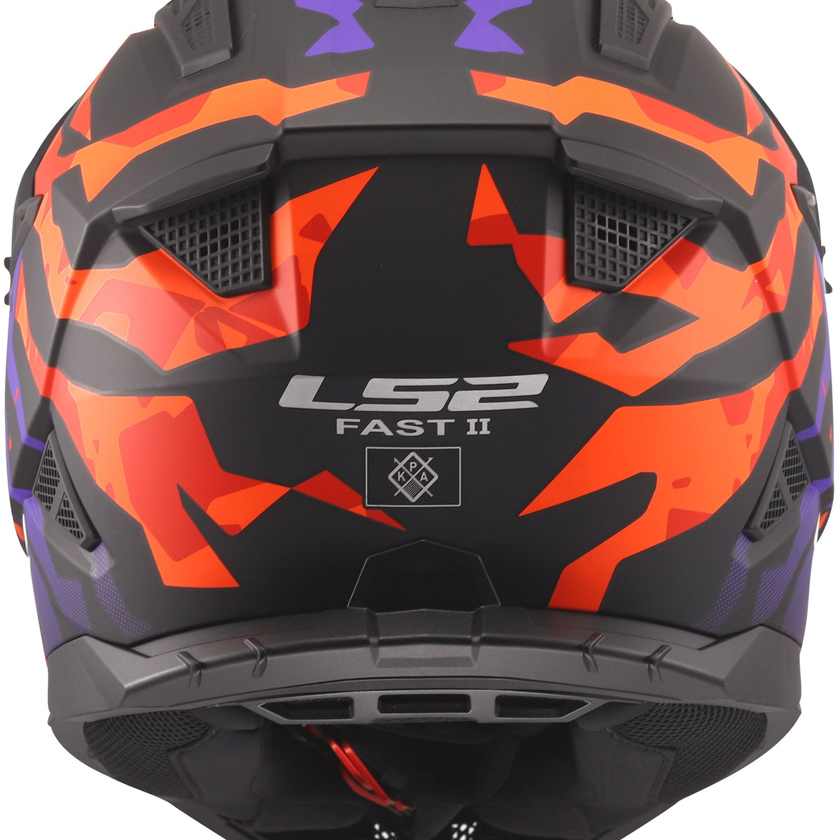 LS2 MX708 Fast II Grotesk Grijs/Paars/Oranje Crosshelm ECE 22.06 – foto 2