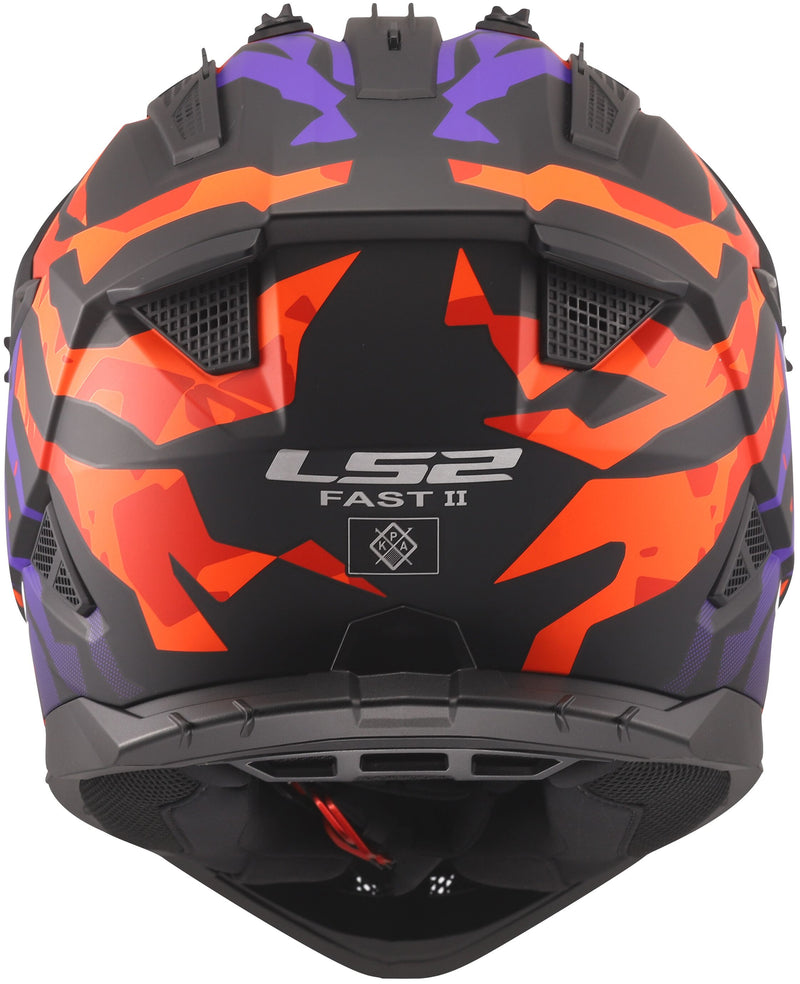 LS2 MX708 Fast II Grotesk Grijs/Paars/Oranje Crosshelm ECE 22.06 – foto 2