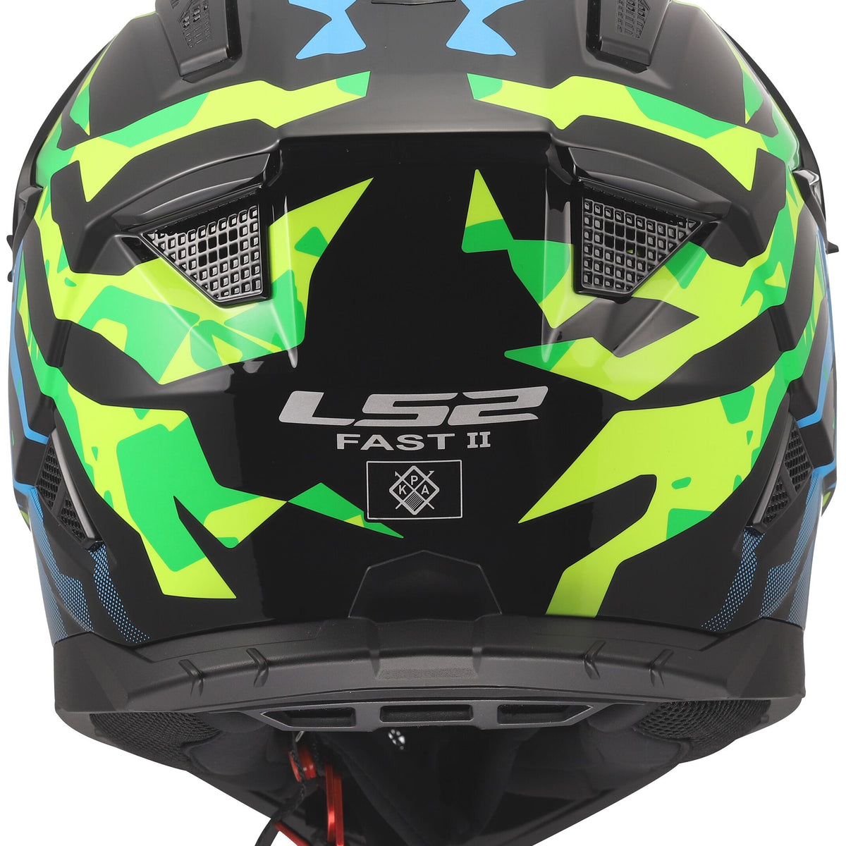 LS2 MX708 Fast II Grotesk Blauw/Roze/Groen Crosshelm ECE 22.06 – foto 2