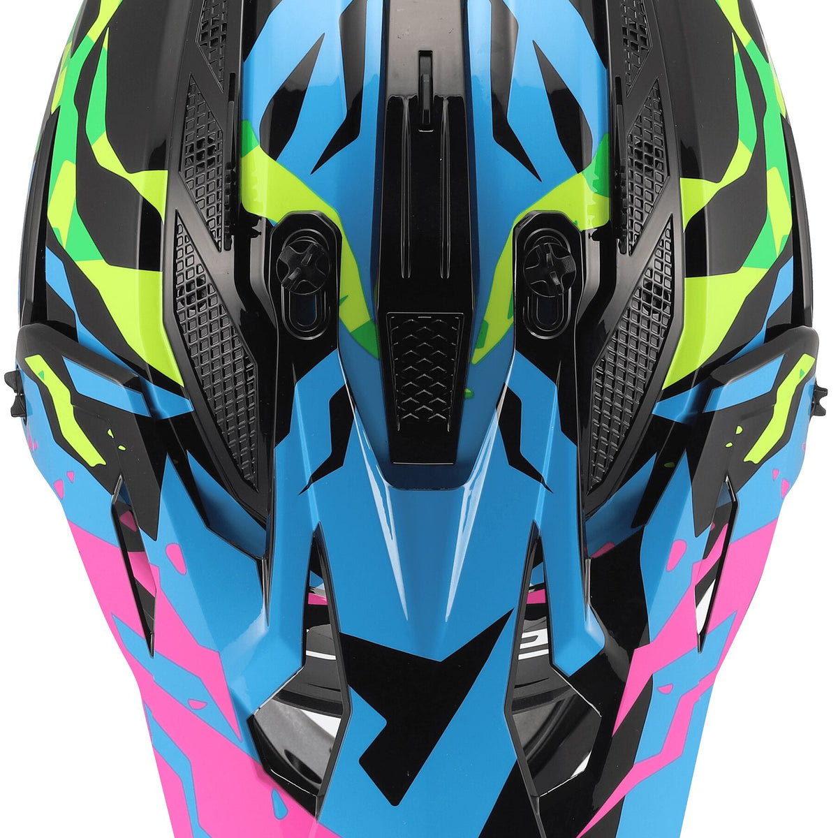 LS2 MX708 Fast II Grotesk Blauw/Roze/Groen Crosshelm ECE 22.06 – foto 4