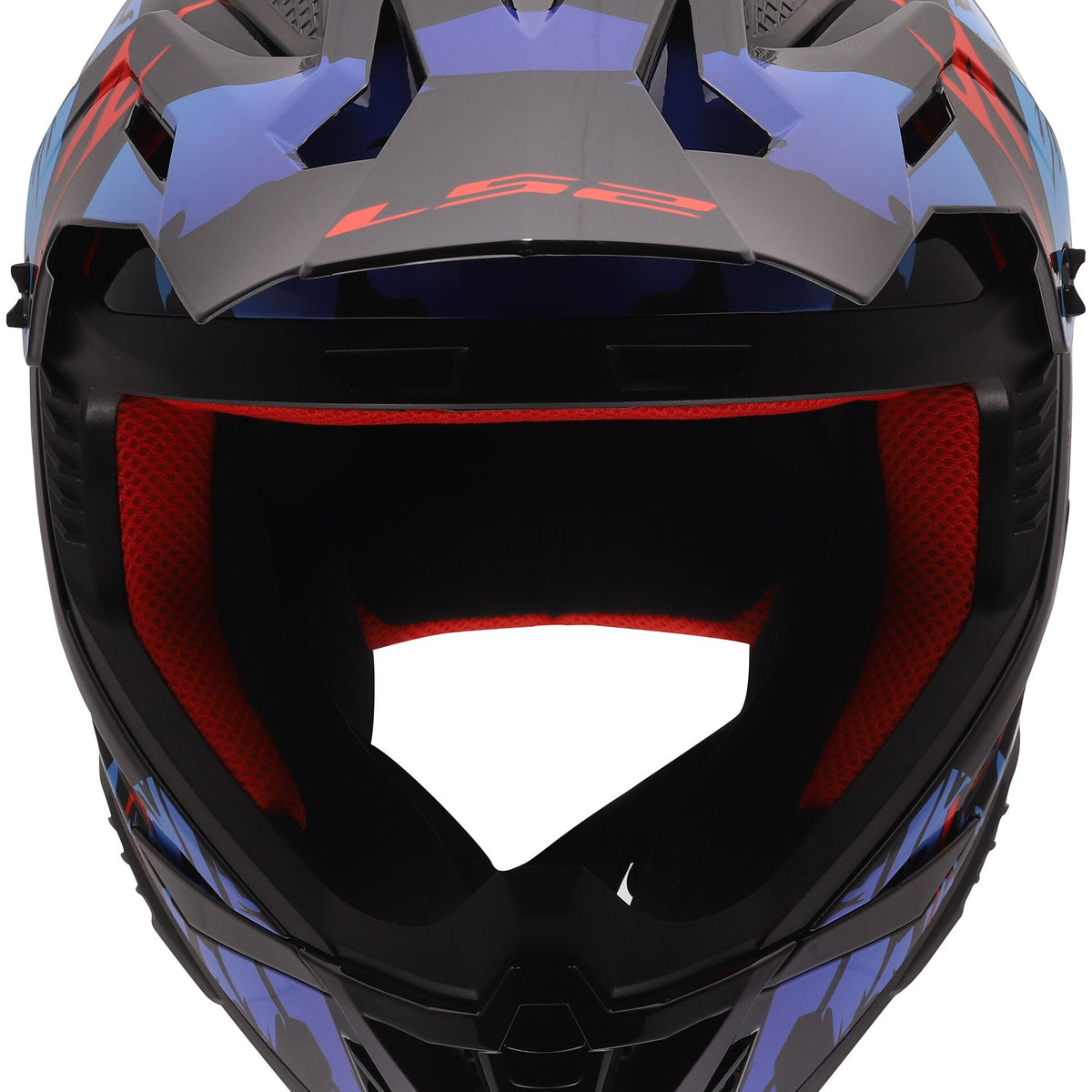 LS2 MX708 Fast II Zombie Zwart/Rood/Blauw Crosshelm ECE 22.06 – foto 3