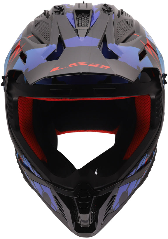 LS2 MX708 Fast II Zombie Zwart/Rood/Blauw Crosshelm ECE 22.06 – foto 3