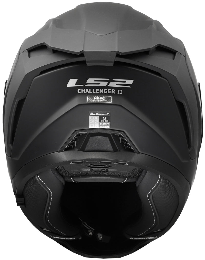 LS2 FF817 Challenger II Solid Mat Zwart Integraalhelm ECE 22.06 – foto 4