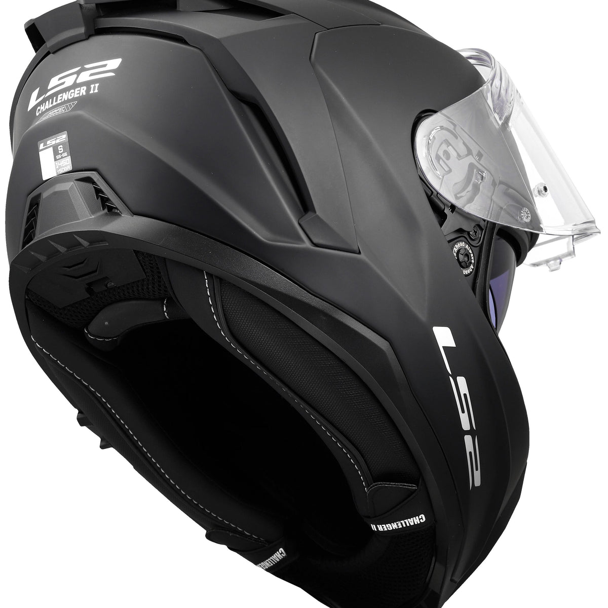 LS2 FF817 Challenger II Solid Mat Zwart Integraalhelm ECE 22.06 – foto 8