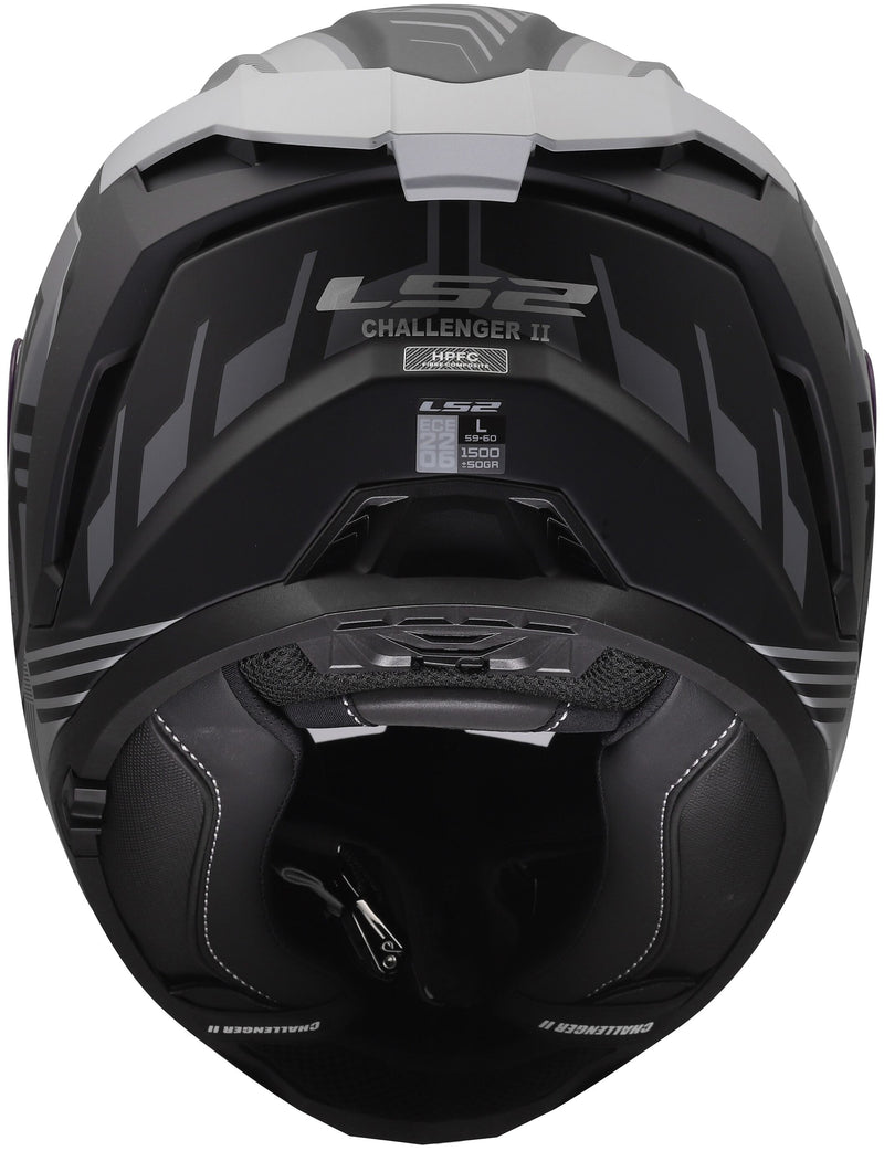 LS2 FF817 Challenger II Dravix Grijs Mat Integraalhelm ECE 22.06 – foto 3