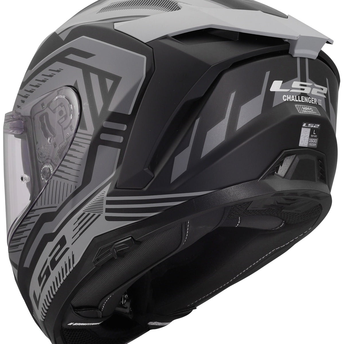 LS2 FF817 Challenger II Dravix Grijs Mat Integraalhelm ECE 22.06 – foto 5