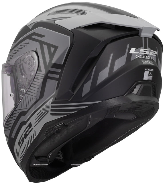 LS2 FF817 Challenger II Dravix Grijs Mat Integraalhelm ECE 22.06 – foto 5