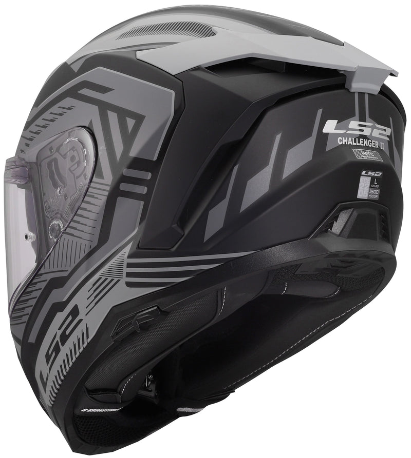 LS2 FF817 Challenger II Dravix Grijs Mat Integraalhelm ECE 22.06 – foto 5