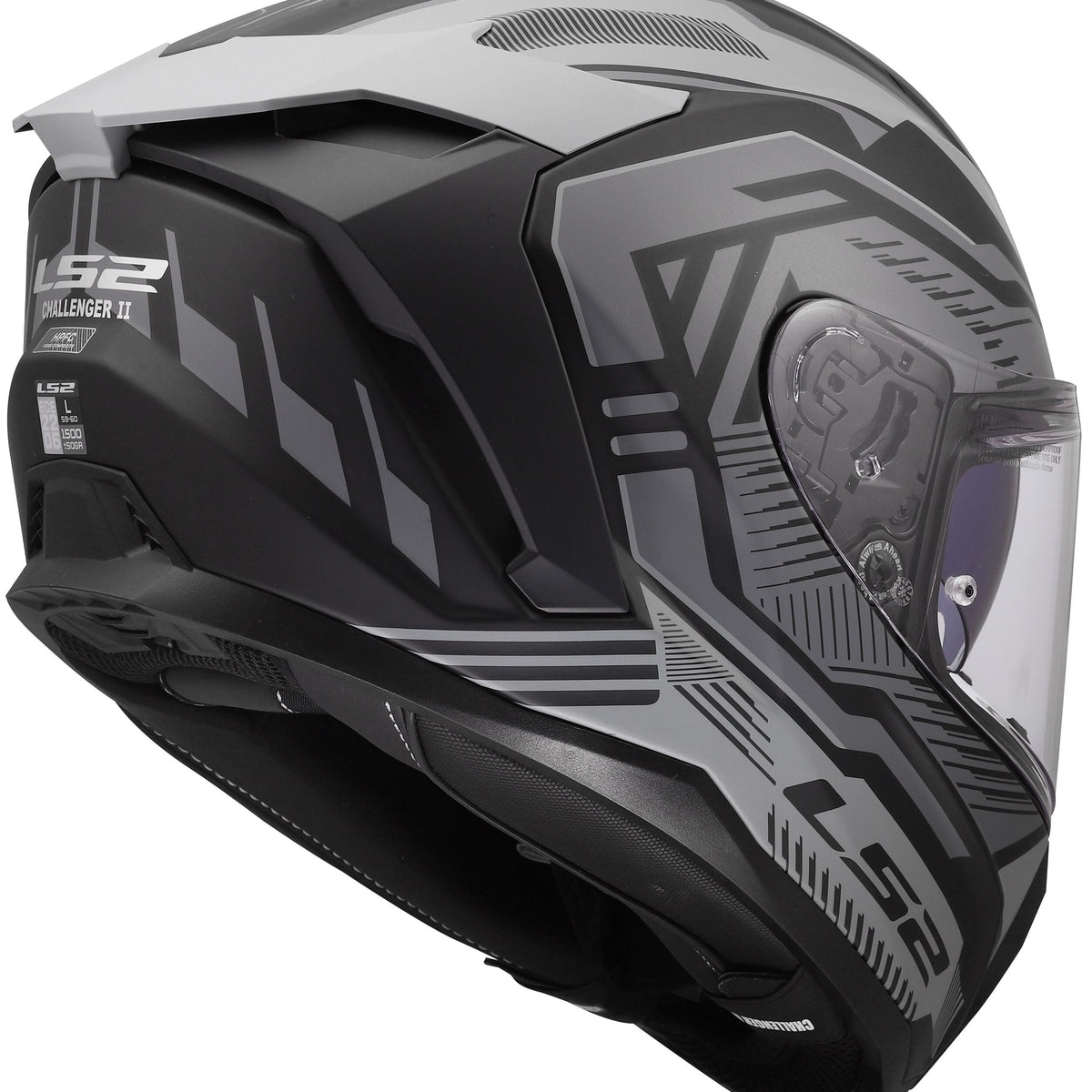 LS2 FF817 Challenger II Dravix Grijs Mat Integraalhelm ECE 22.06 – foto 6