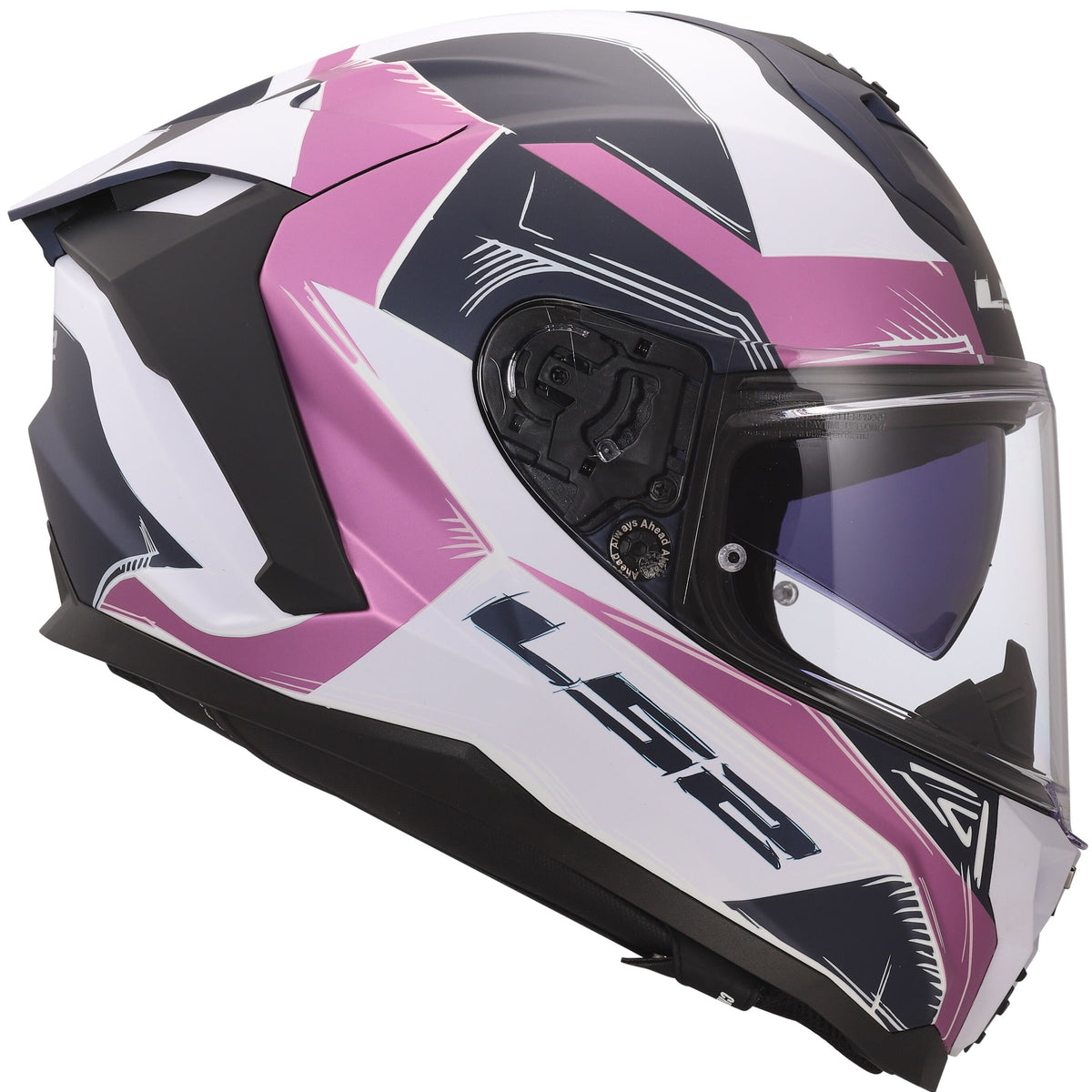 LS2 FF817 Challenger II Flaman Grijs/Wit/Roze Integraalhelm ECE 22.06 – foto 2