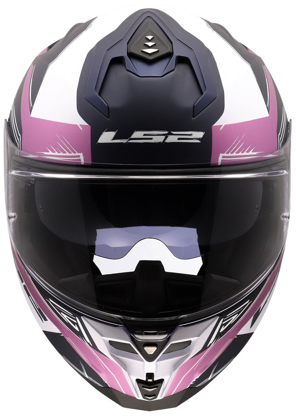 LS2 FF817 Challenger II Flaman Grijs/Wit/Roze Integraalhelm ECE 22.06 – foto 3