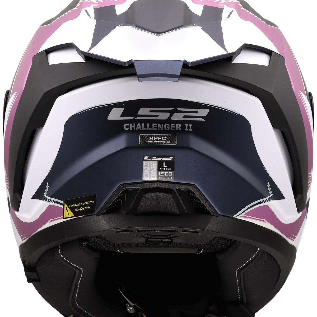 LS2 FF817 Challenger II Flaman Grijs/Wit/Roze Integraalhelm ECE 22.06 – foto 4