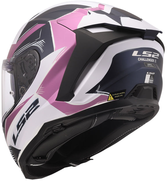 LS2 FF817 Challenger II Flaman Grijs/Wit/Roze Integraalhelm ECE 22.06 – foto 6