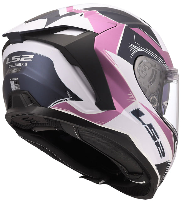 LS2 FF817 Challenger II Flaman Grijs/Wit/Roze Integraalhelm ECE 22.06 – foto 7