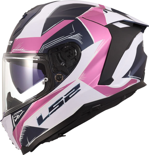 LS2 FF817 Challenger II Flaman Grijs/Wit/Roze Integraalhelm ECE 22.06