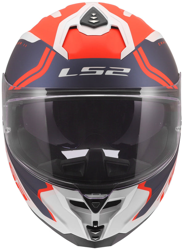 LS2 FF817 Challenger II Titan Wit/Blauw/Rood Integraalhelm ECE 22.06