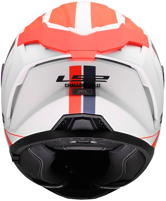 LS2 FF817 Challenger II Titan Wit/Blauw/Rood Integraalhelm ECE 22.06 – foto 3