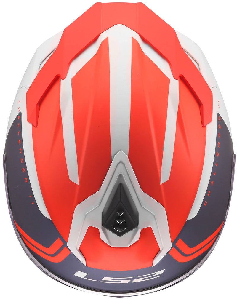 LS2 FF817 Challenger II Titan Wit/Blauw/Rood Integraalhelm ECE 22.06 – foto 4
