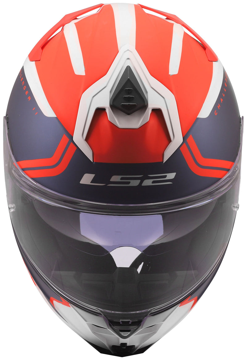 LS2 FF817 Challenger II Titan Wit/Blauw/Rood Integraalhelm ECE 22.06 – foto 5