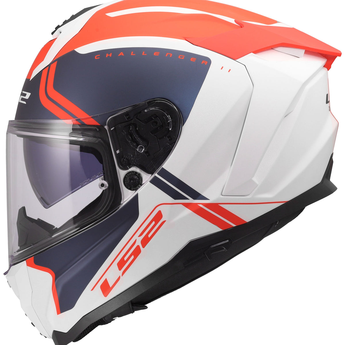 LS2 FF817 Challenger II Titan Wit/Blauw/Rood Integraalhelm ECE 22.06