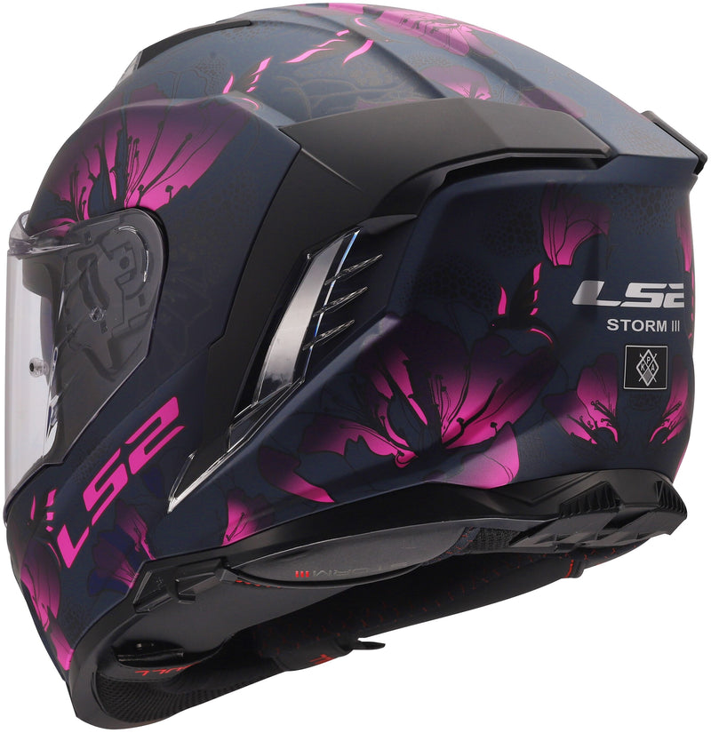 LS2 FF818 Storm III Burst Zwart Mat/Roze Integraalhelm ECE 22.06 – foto 6