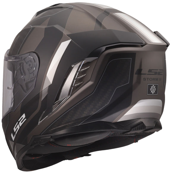 LS2 FF818 Storm III Sporty Zwart Mat/Grijs Integraalhelm ECE 22.06 – foto 6