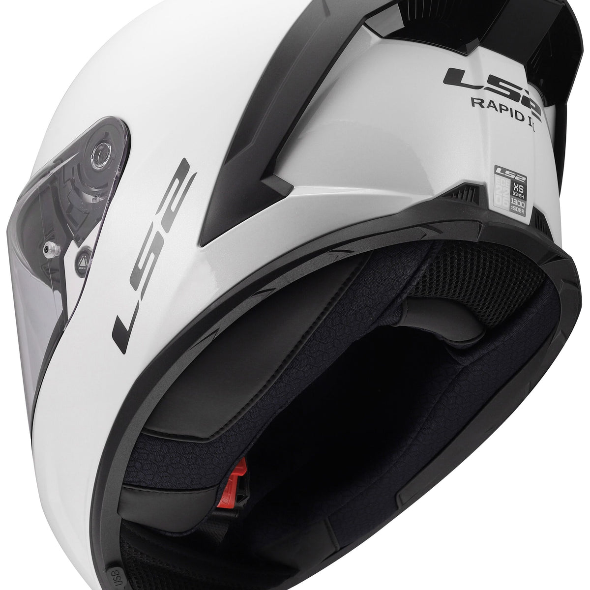 LS2 FF820 Rapid III Solid Wit Integraalhelm ECE 22.06 – foto 5