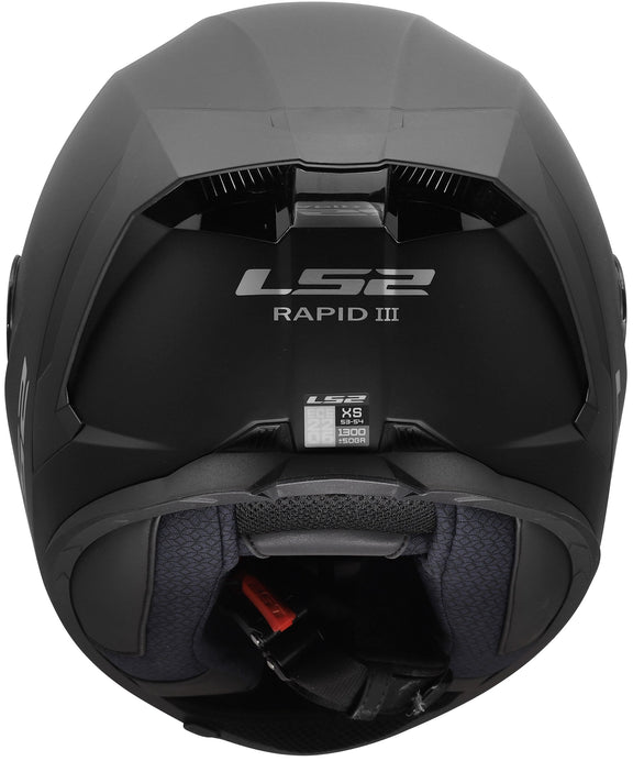 LS2 FF820 Rapid III Solid Mat Zwart Integraalhelm ECE 22.06 – foto 2