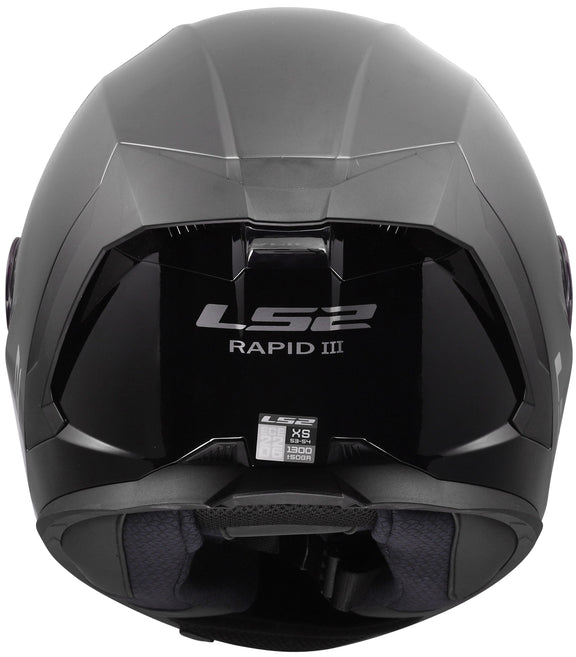 LS2 FF820 Rapid III Solid Zwart Integraalhelm ECE 22.06 – foto 2