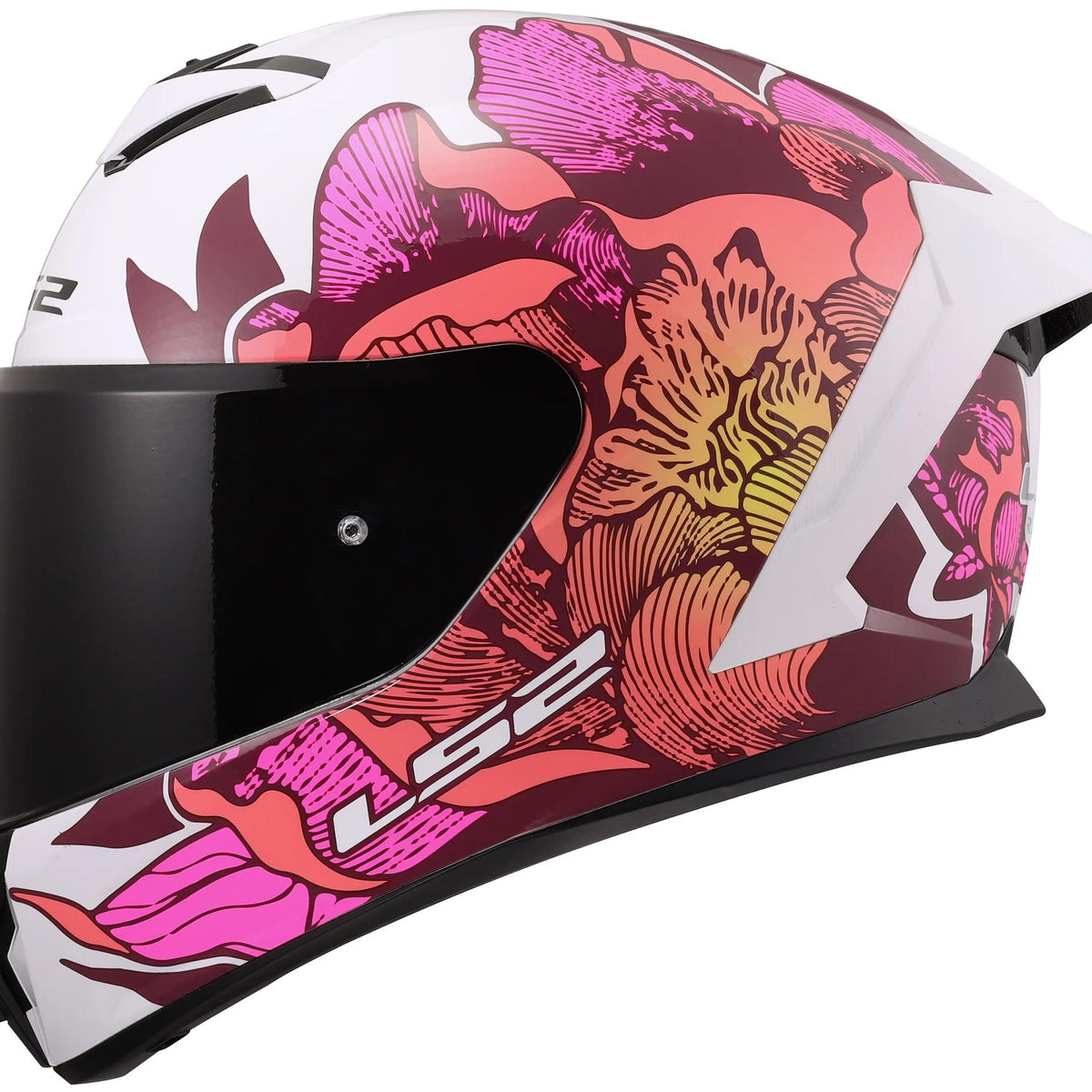 LS2 FF820 Rapid III Poppies Wit/Roze Integraalhelm ECE 22.06