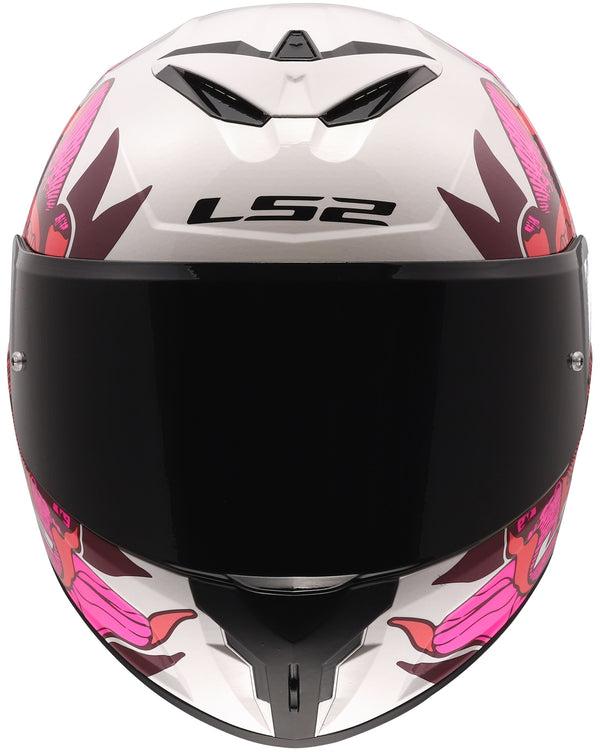 LS2 FF820 Rapid III Poppies Weiß/Rosa Integralhelm ECE 22.06