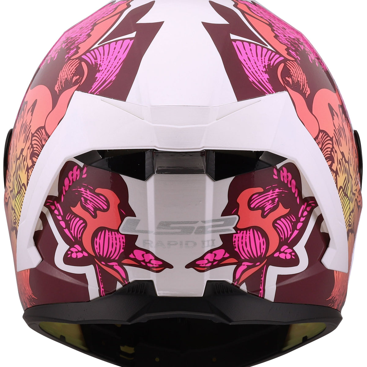 LS2 FF820 Rapid III Poppies Wit/Roze Integraalhelm ECE 22.06 – foto 2