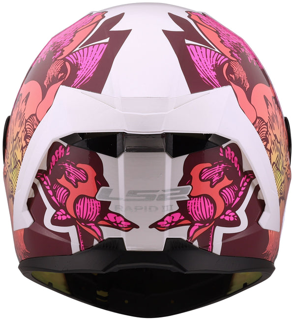 LS2 FF820 Rapid III Poppies Weiß/Rosa Integralhelm ECE 22.06