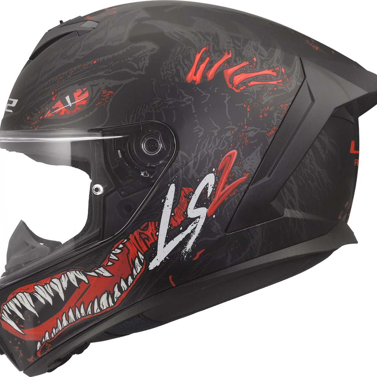 LS2 FF820 Rapid III Kaiju II Zwart/Rood/Wit Integraalhelm ECE 22.06
