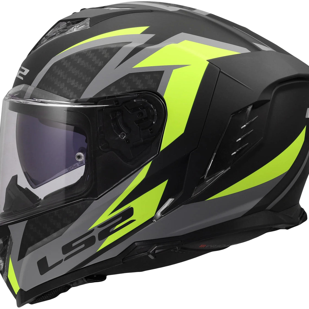 LS2 FF818 Storm III Dynamo Mat Zwart/Geel Integraalhelm ECE 22.06