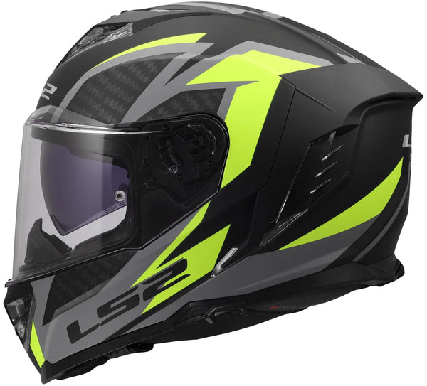 LS2 FF818 Storm III Dynamo Mat Zwart/Geel Integraalhelm ECE 22.06