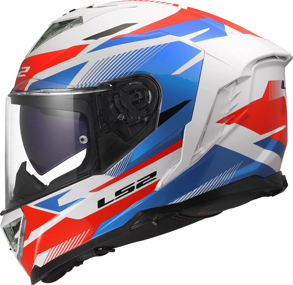 LS2 FF818 Storm III Komai Wit/Blauw/Rood Integraalhelm ECE 22.06