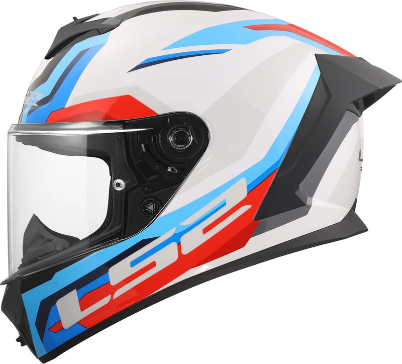 LS2 FF820 Rapid III Hyper Wit/Blauw/Rood Integraalhelm ECE 22.06
