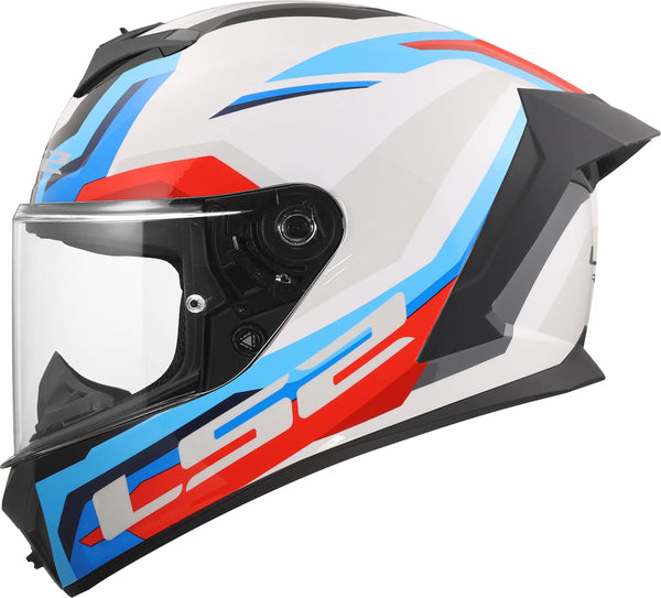 LS2 FF820 Rapid III Hyper Weiß/Blau/Rot Integralhelm ECE 22.06