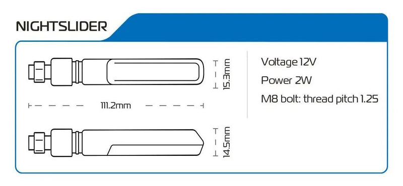 Oxford Night Slider LED-knipperlichten - Zwart - foto 4