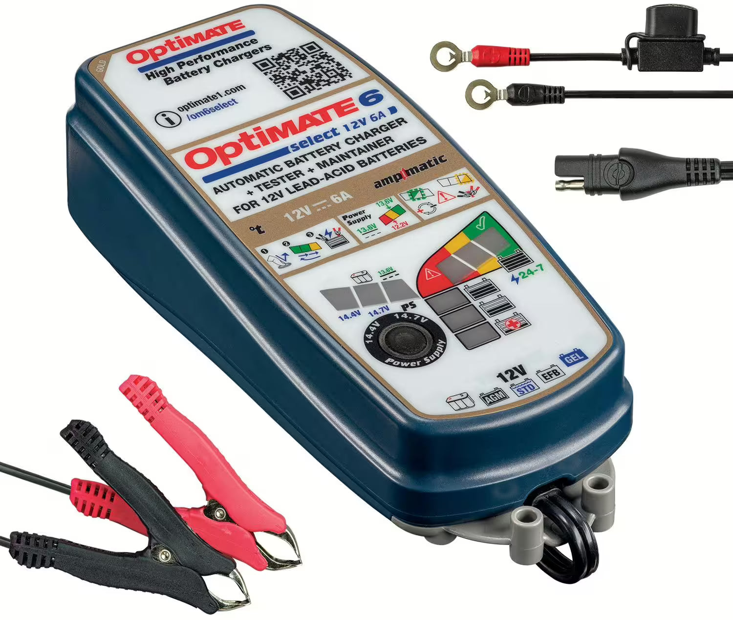 Acculader TECMATE "OptiMATE 6 Select – Vehicle Battery Chargers kopen bij WheelsWork | Motoronderdelen, Gereedschap & Accessoires