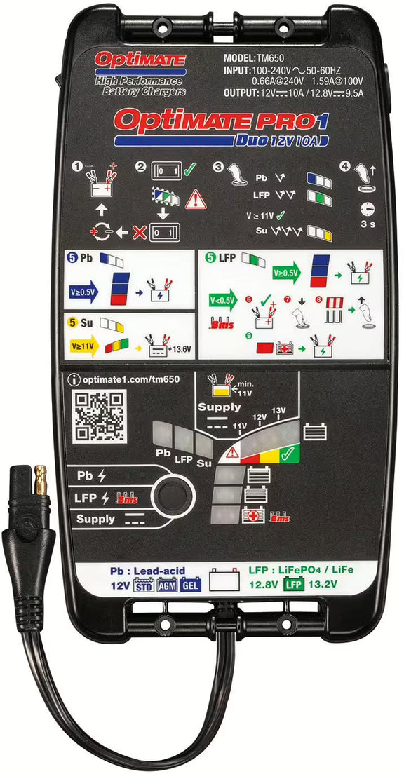 Acculader "OptiMATE PRO-1 DUO" van TECMATE – General Purpose Battery Chargers kopen bij WheelsWork | Motoronderdelen, Gereedschap & Accessoires